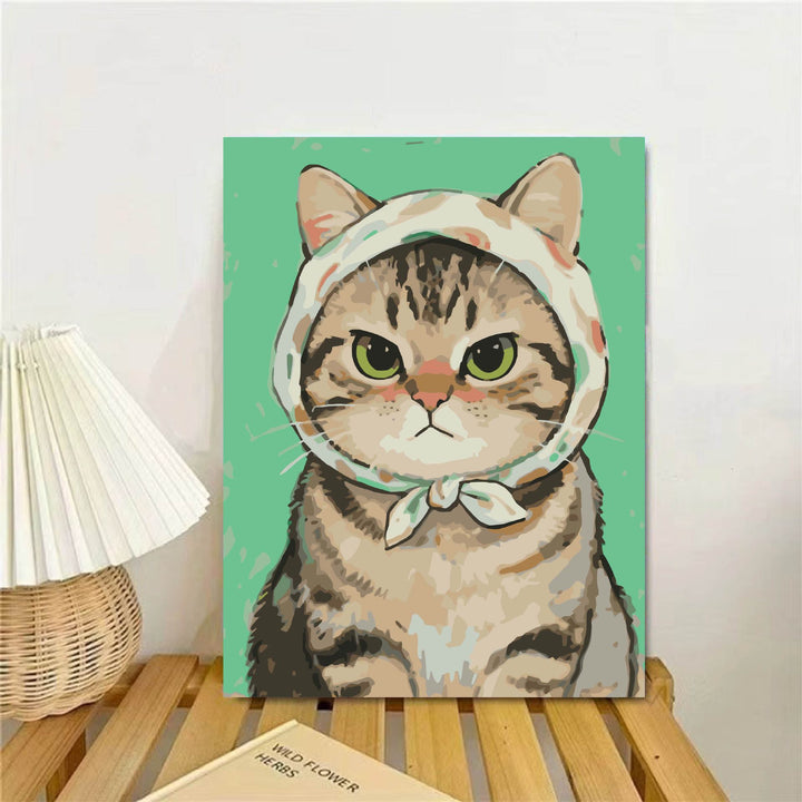 Cat-Themed Illustrated Wall Art Print Bowlift