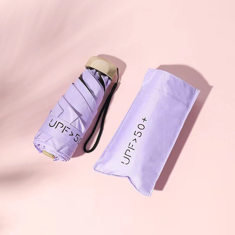 Ladies UV Protection Folding Umbrella with Unique Design Bowlift