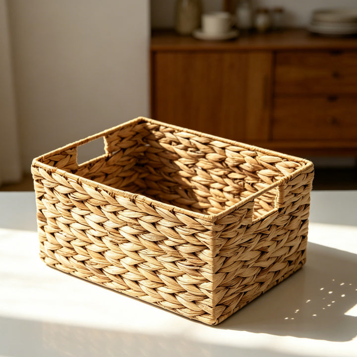 Woven Rectangular Storage Basket Bowlift