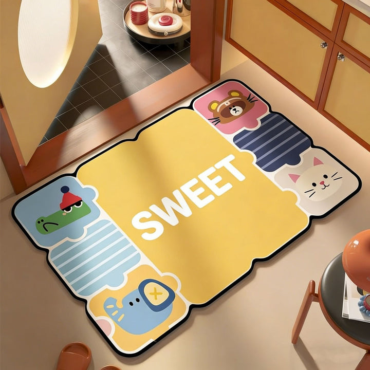 Fun Playful Animal-Themed Area Mat