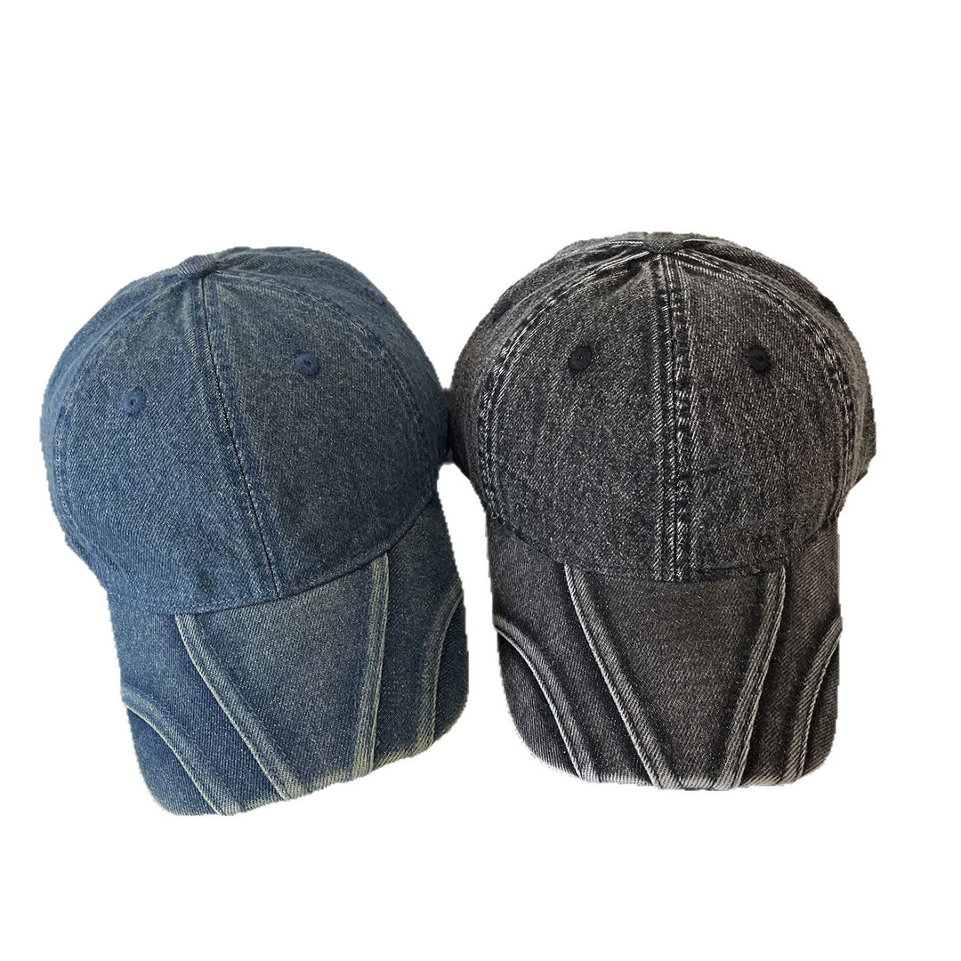 Women's Vintage Distressed Denim Baseball Cap Bowlift