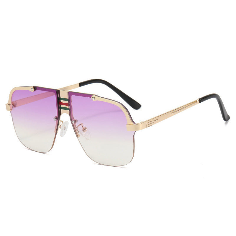 Women's Oversized Sunglasses with unique gradient lenses and striking metal frame Bowlift
