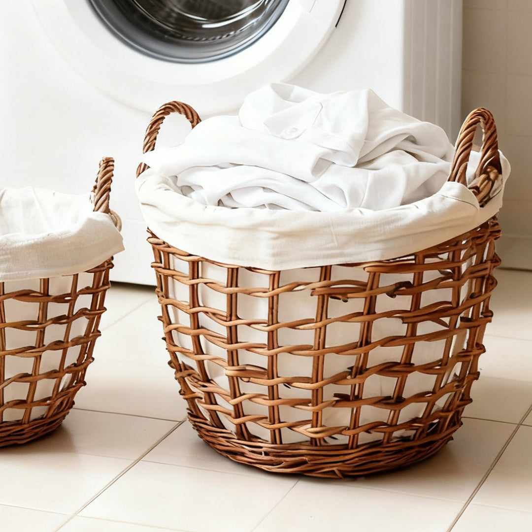 Handcrafted storage basket with cotton lining Bowlift
