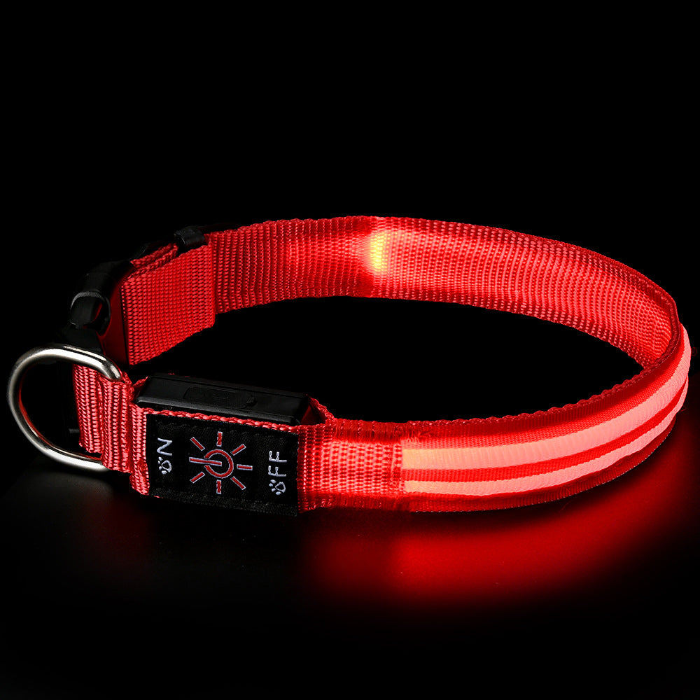 LED Rechargeable Reflective Dog Safety Collar Bowlift