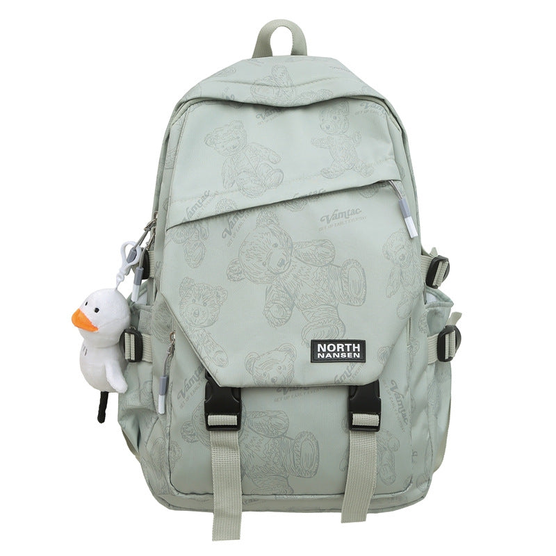 Playful Character Print School Backpack Bowlift