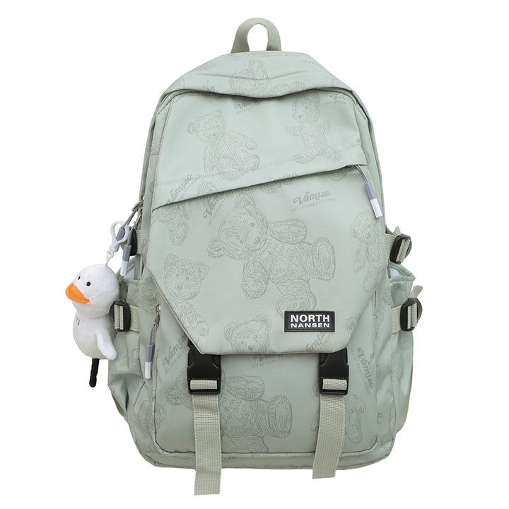 Playful Character Print School Backpack Bowlift