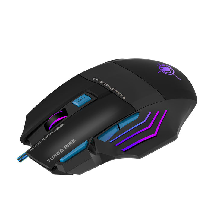 High-precision gaming mouse with adjustable DPI and RGB lighting Bowlift