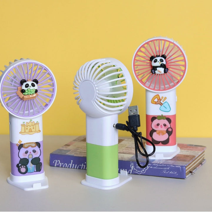 Unisex Portable Hand Fan in Cute Panda Design Bowlift