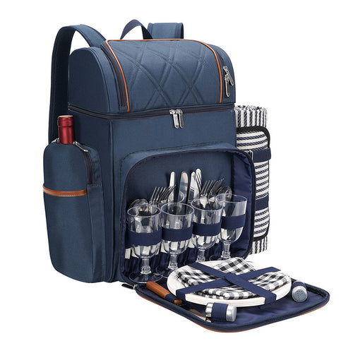Picnic Backpack with Comprehensive Dish Set Bowlift