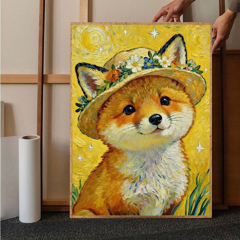 Whimsical Bunny Canvas Art Print Bowlift