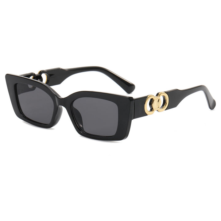Women's fashionable square sunglasses with glamorous accents Bowlift
