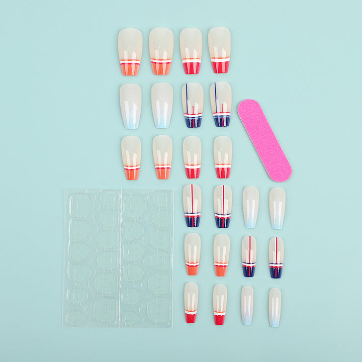 Artificial Nail Set in Modern Gradient Design Bowlift
