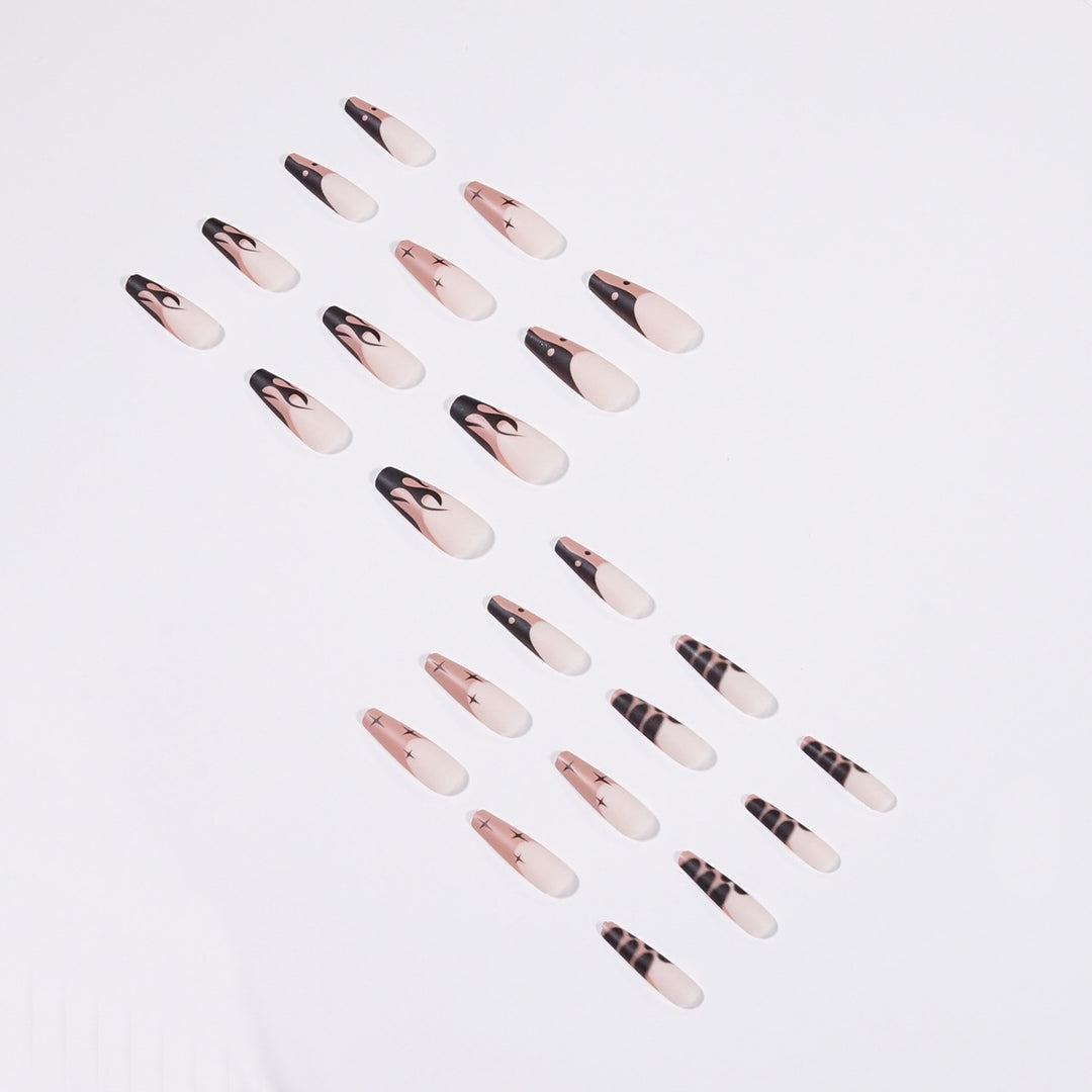 Artistic Nail Art in Stylish Flame Design Bowlift