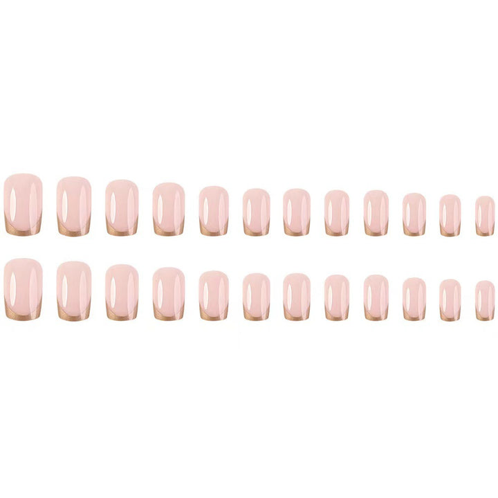 Elegant artificial nails with gold accents Bowlift