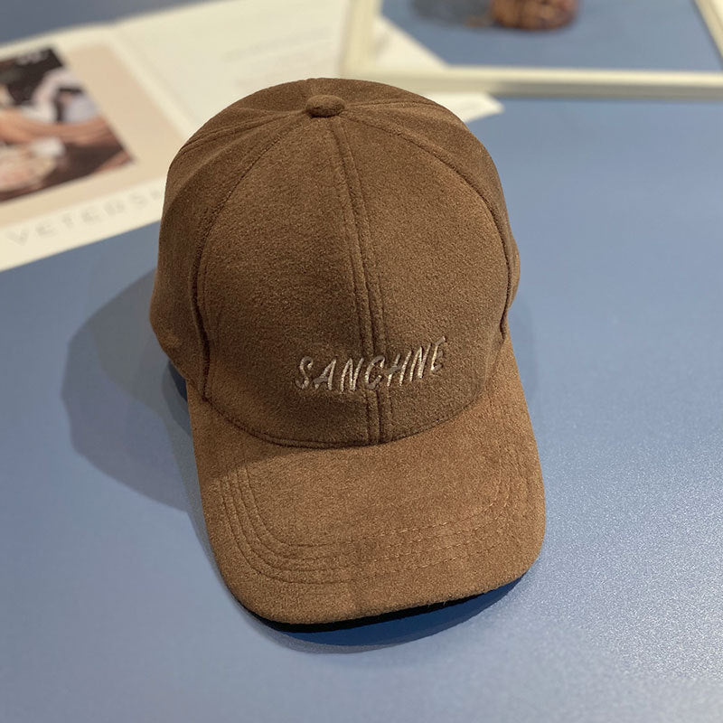 Women's Embroidered Wool Baseball Cap Bowlift