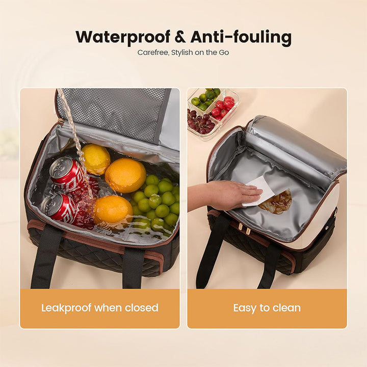 Elegant cooler bag with practical drink holder Bowlift