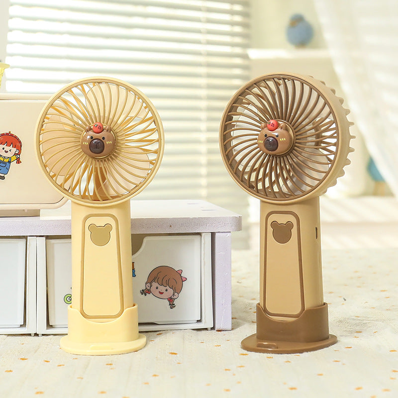 Ladies portable table fan with playful animal design Bowlift