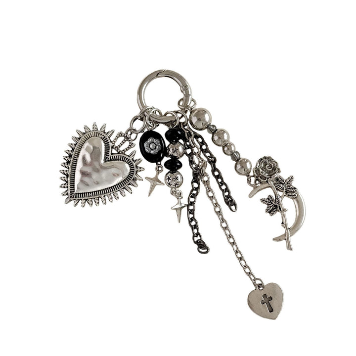 Keychain with heart and floral motif Bowlift