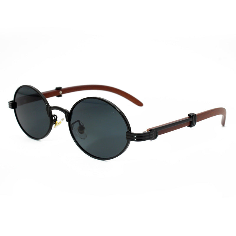 Elegant round sunglasses with high-quality metal frame Bowlift