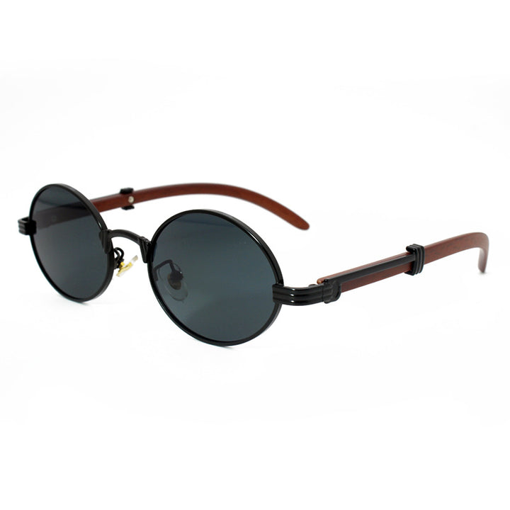 Elegant round sunglasses with high-quality metal frame Bowlift