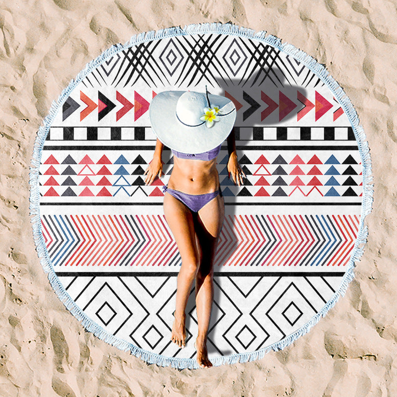 Rundstrand towel with floral pattern Bowlift