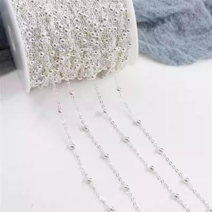 Delicate Beaded Chain Necklace Bowlift