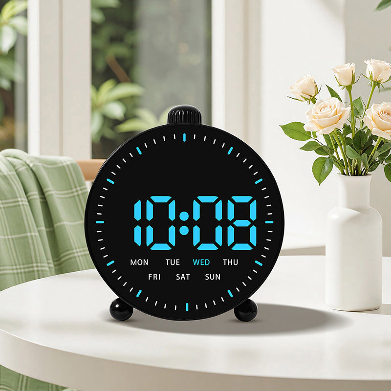 Digital Alarm Clock with LED Display Bowlift