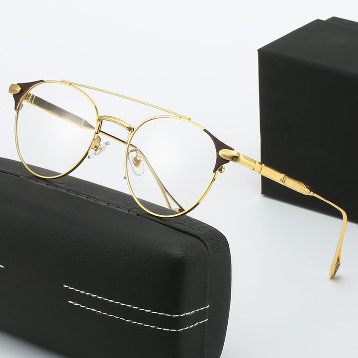 Women's round vintage sunglasses with high-quality metal frame and durable design Bowlift