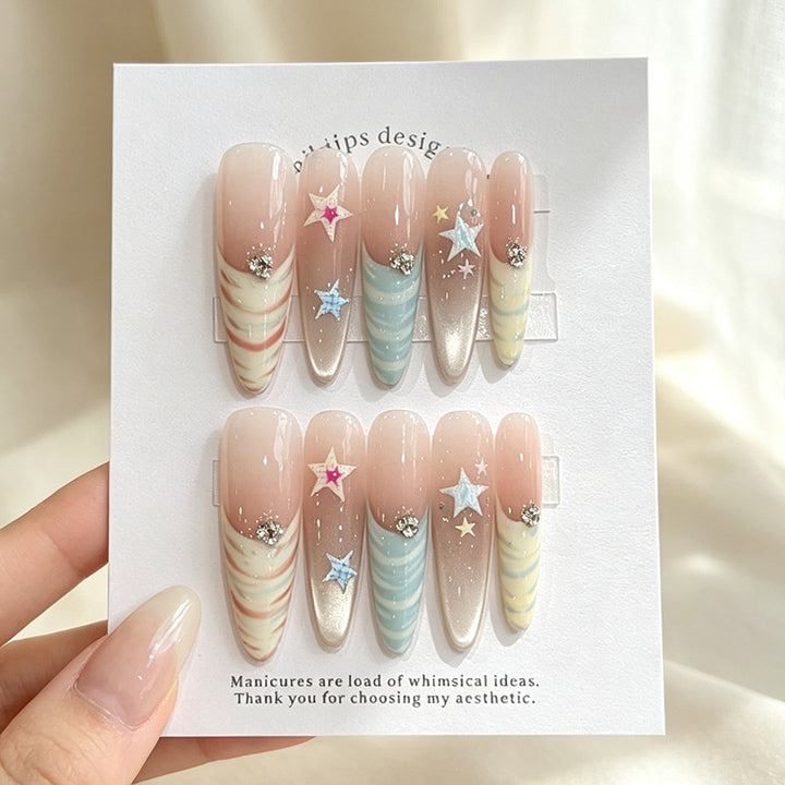 Whimsical Nail Art Press-On Set Bowlift