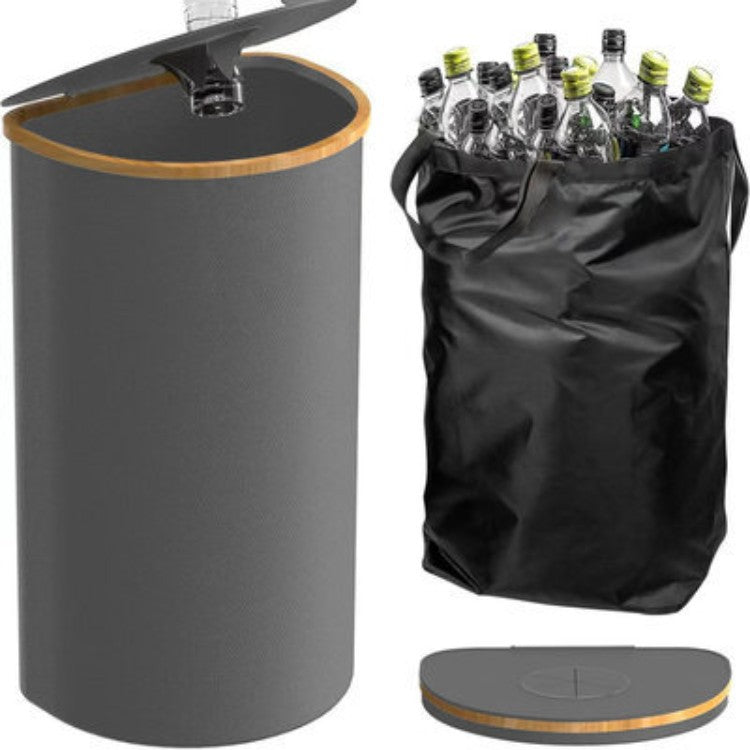 Multifunctional laundry storage box with bamboo lid Bowlift
