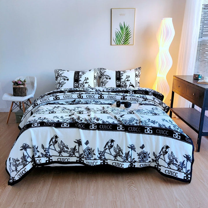 Ladies Cozy Day Bedspread with Cute Cloud Design Bowlift