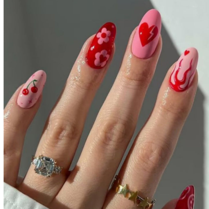 Artistic Press-On Nail Design Set Bowlift