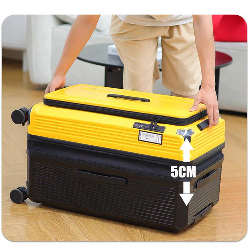 Unisex Premium Multi-Compartment Travel Suitcase Bowlift
