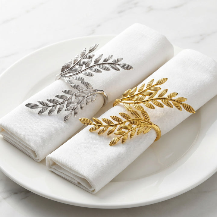 Gold-Plated Olive Branch Wrap Ring Bowlift
