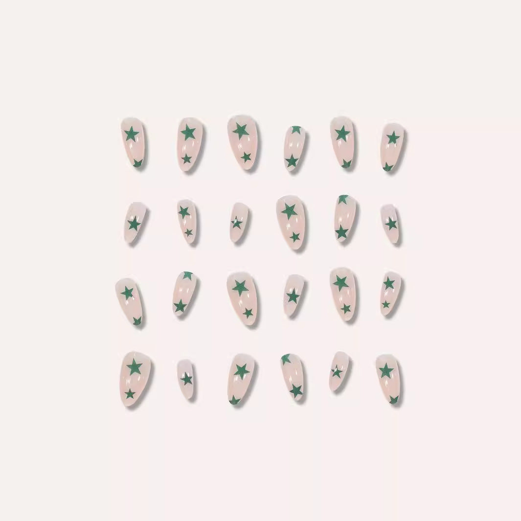 Star-Designed Stiletto Press-On Nails Bowlift