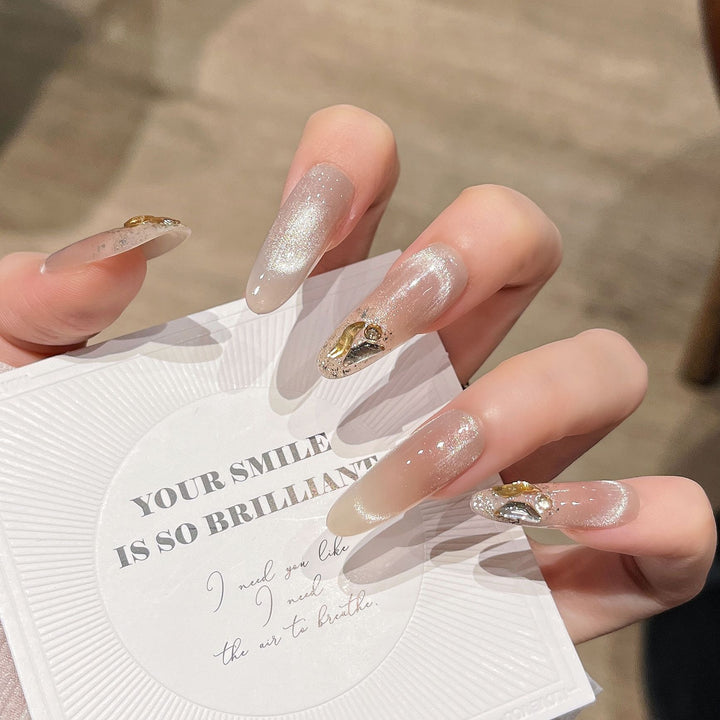 Glitter-Embellished Press-On Nail Extensions Bowlift