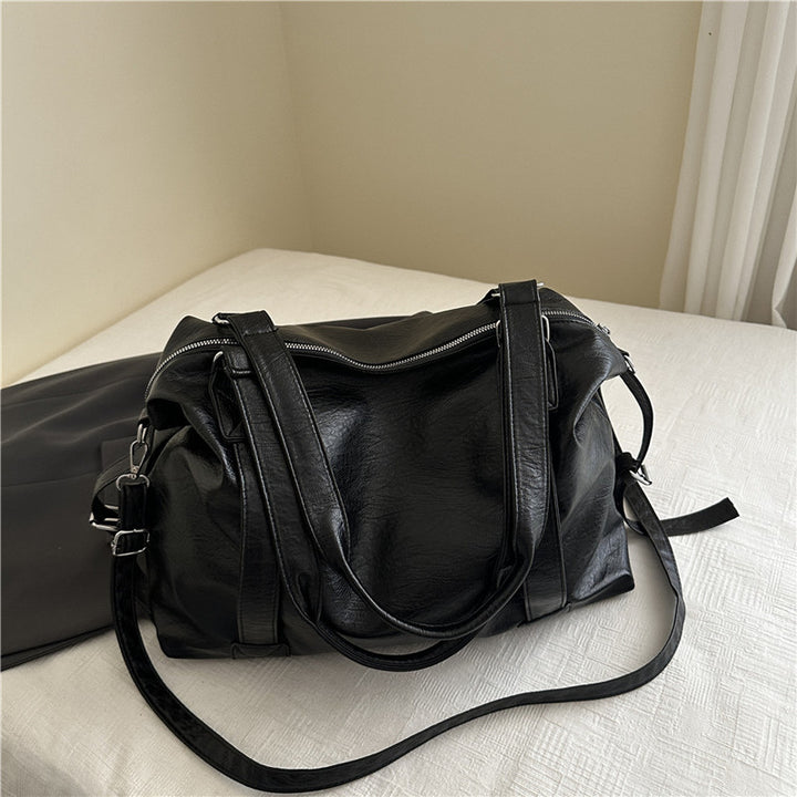 Luxurious Faux Leather Travel Tote Bag Bowlift
