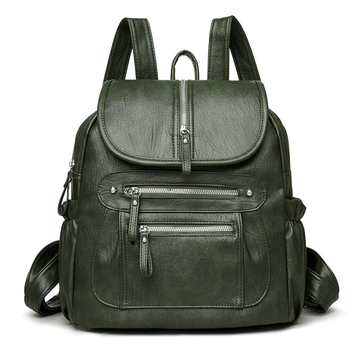 Durable Faux Leather Backpack