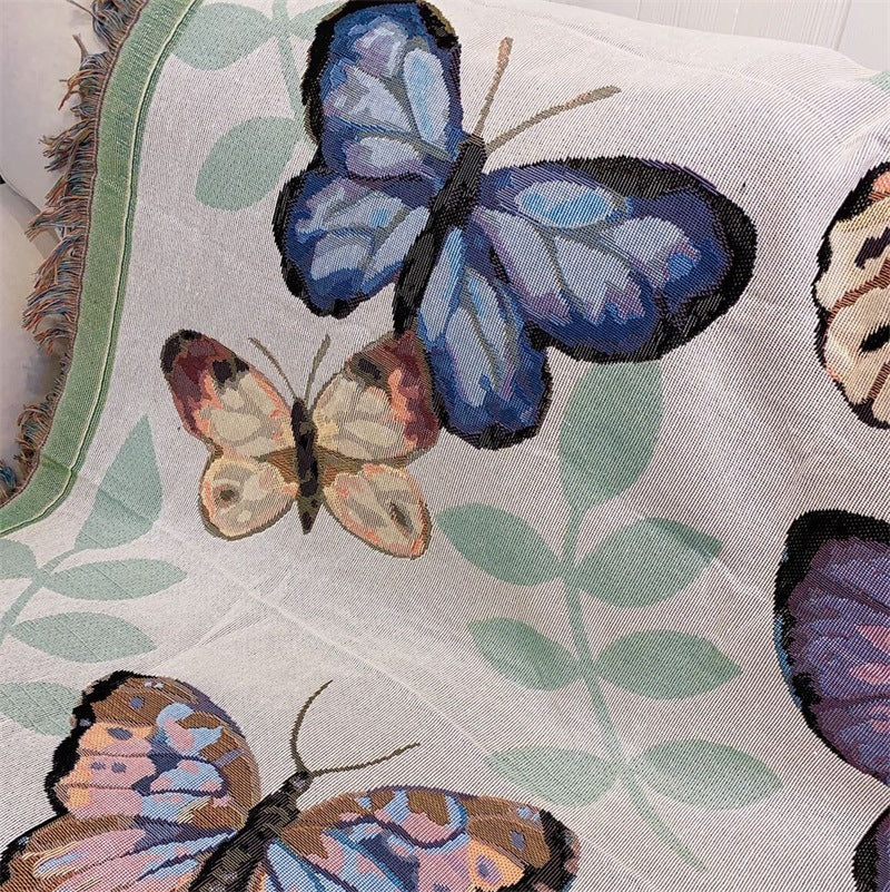 Butterfly Pattern Decorative Throw Blanket