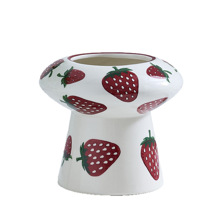 Ceramic vase with strawberry pattern Bowlift
