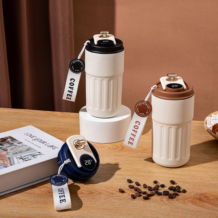 Ladies Insulated Coffee Mug with practical folding lid Bowlift