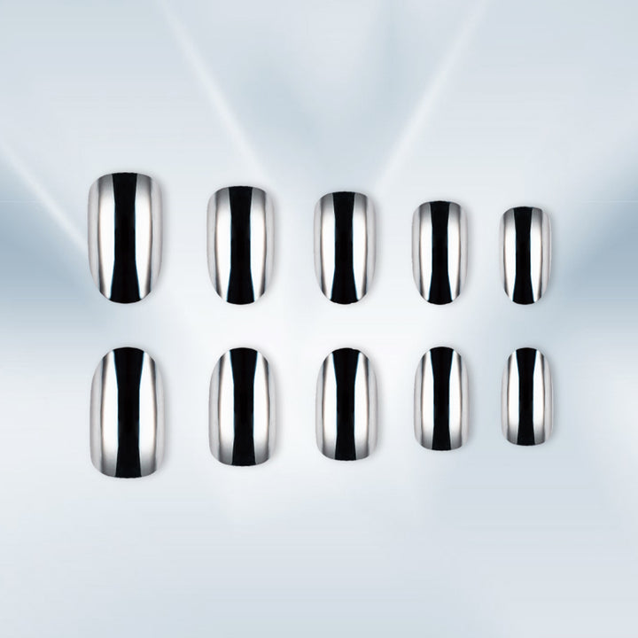 Metallic Finish Nail Art Bowlift
