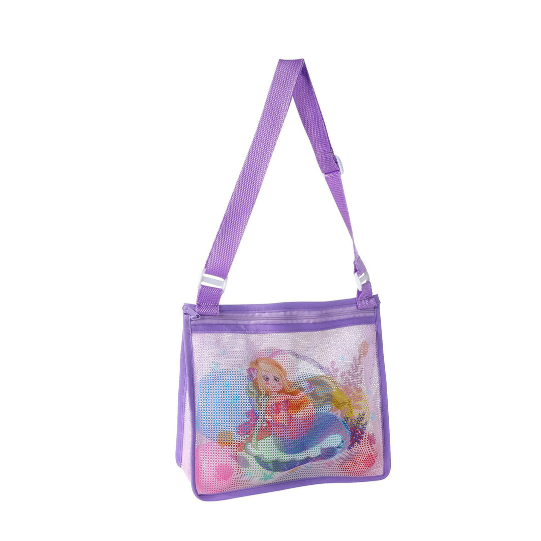 Mesh Beach Bag with Practical Zipper Bowlift