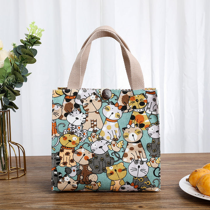 Cute Cat-Themed Storage Tote Bowlift