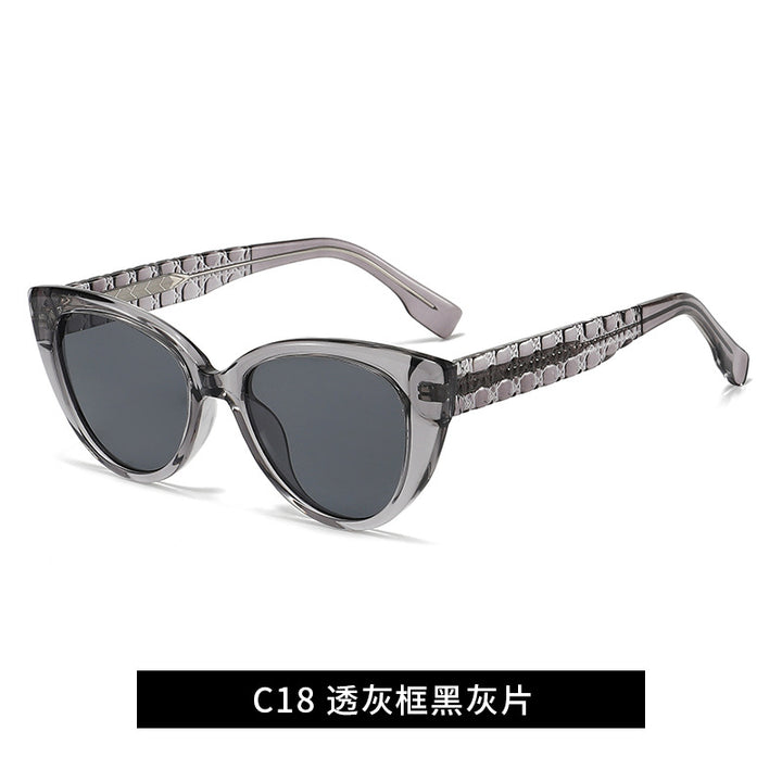 Women's Cat-Eye Sunglasses with Decorative Bridge Bowlift