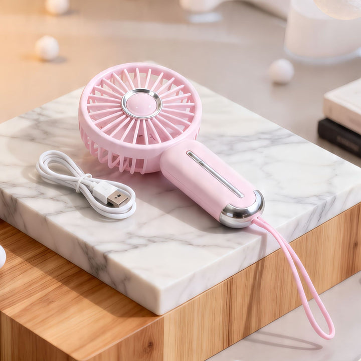 Women Portable Hand Fan with USB Charging Function and Flexible Design Bowlift