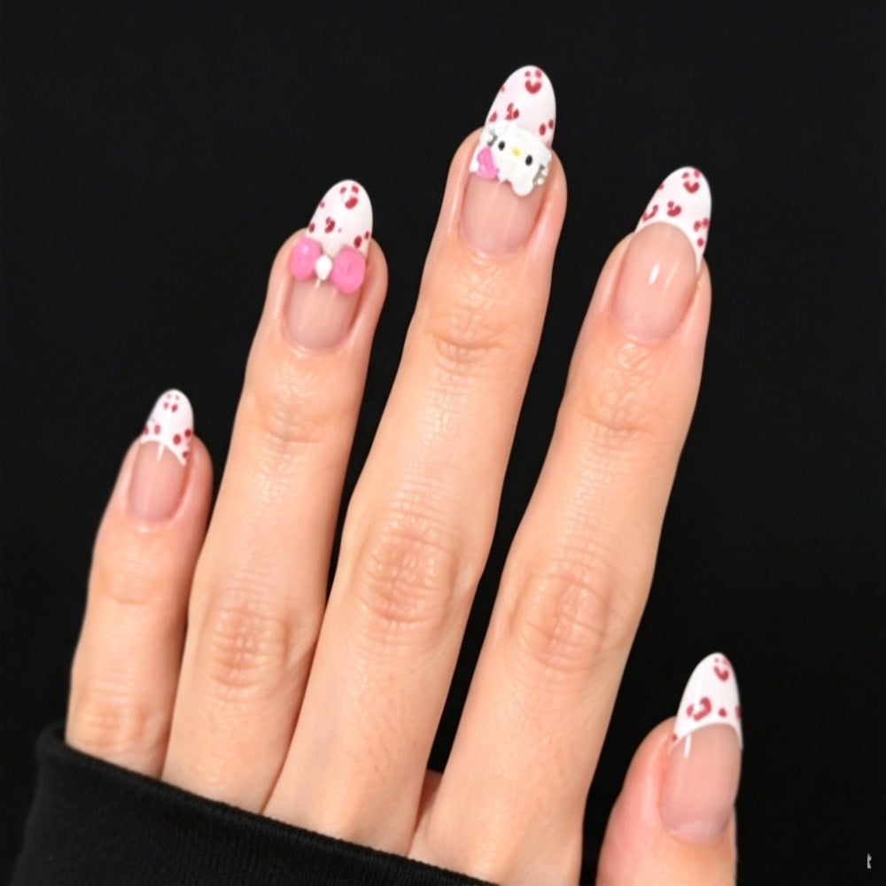 Character-Embellished Press-On Nail Set Bowlift