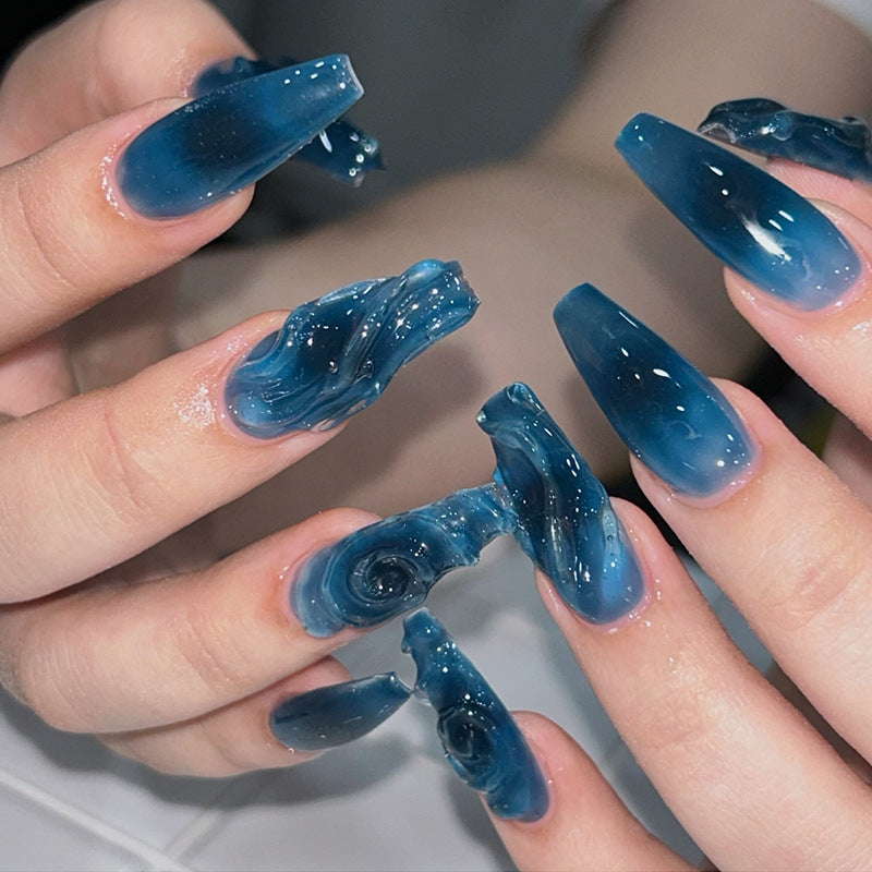 Artistic Swirl Press-On Nail Extensions Bowlift