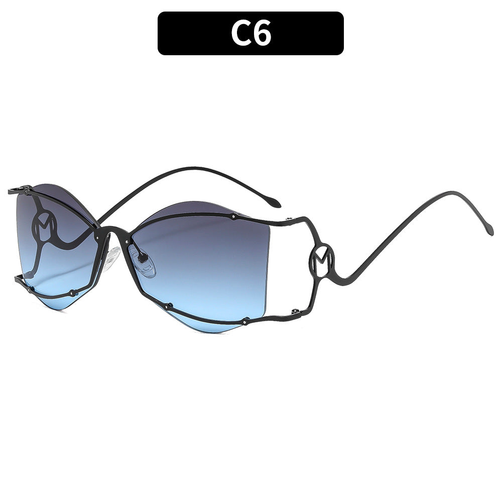 Modern Geometric Shield Sunglasses