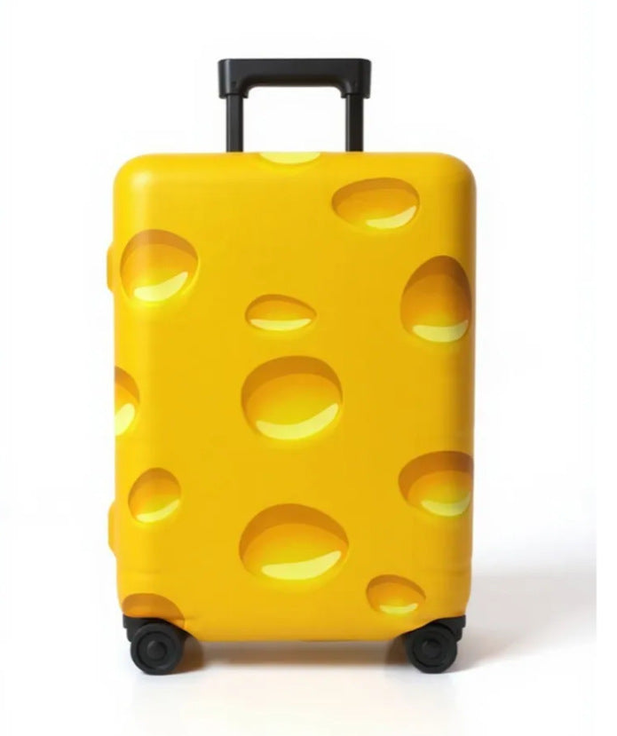 Unisex nan elastic suitcase cover with artistic marble print, shockproof fit and tear-resistant stretch material Bowlift
